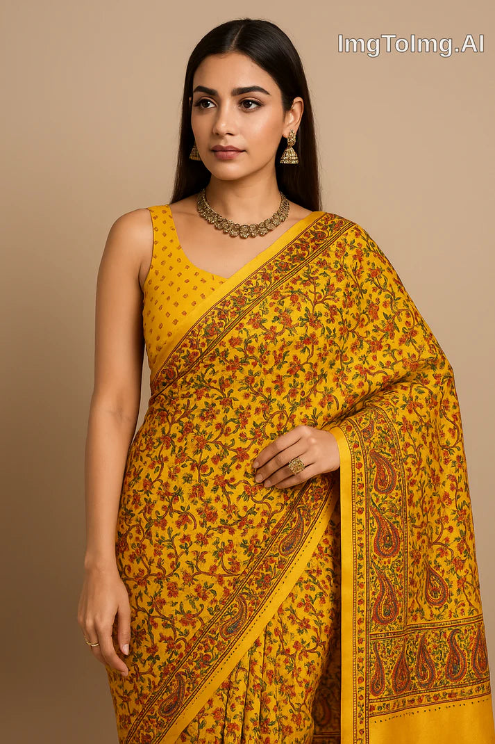 Combo of 2 Lightweight Floral Sarees with Mirror & Sequin Work | Perfect for Daily & Festive Wear