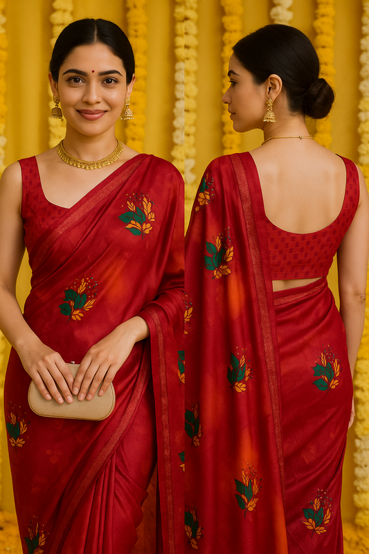 Lightweight Chiffon Saree for Daily wear and Party Functions