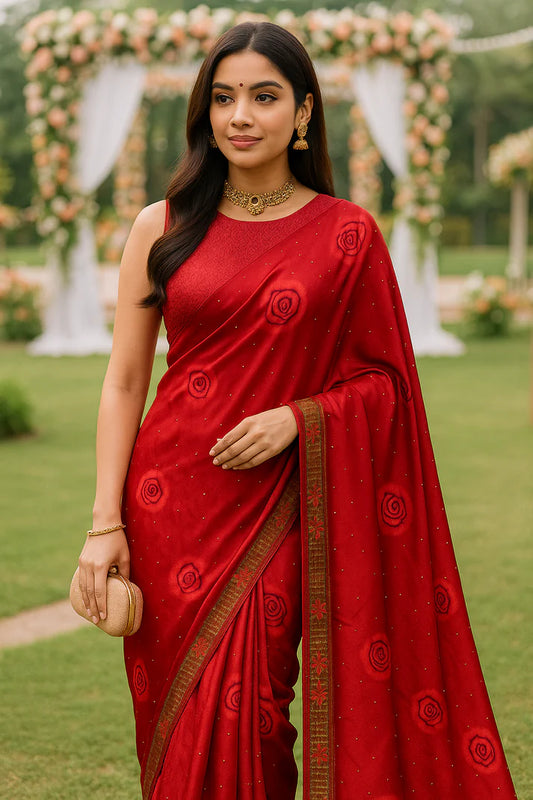 Combo of 2 Digital Printed Crepe Silk Sarees | Premium Festive, Wedding & Party Wear Deal