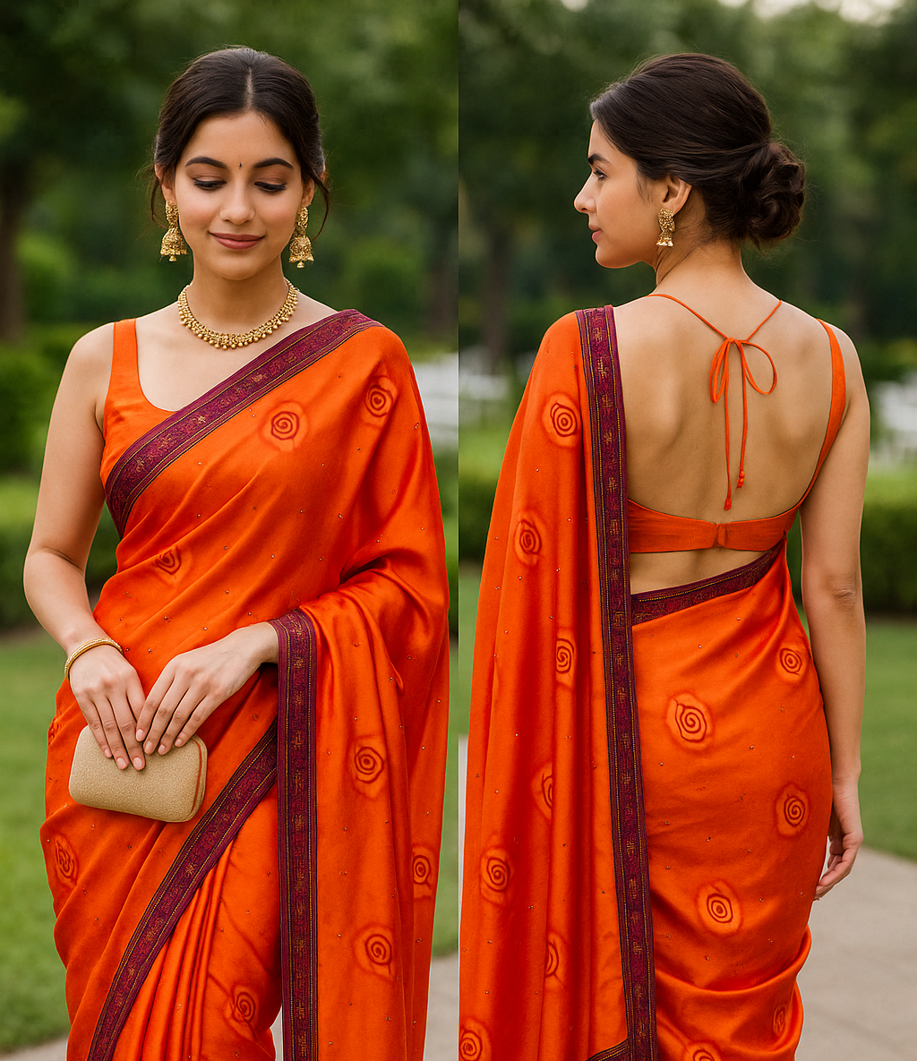 Beautiful Digital Printed Crepe Silk Saree