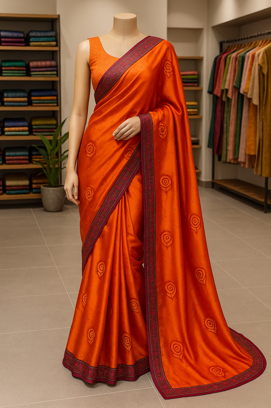 Beautiful Digital Printed Crepe Silk Saree