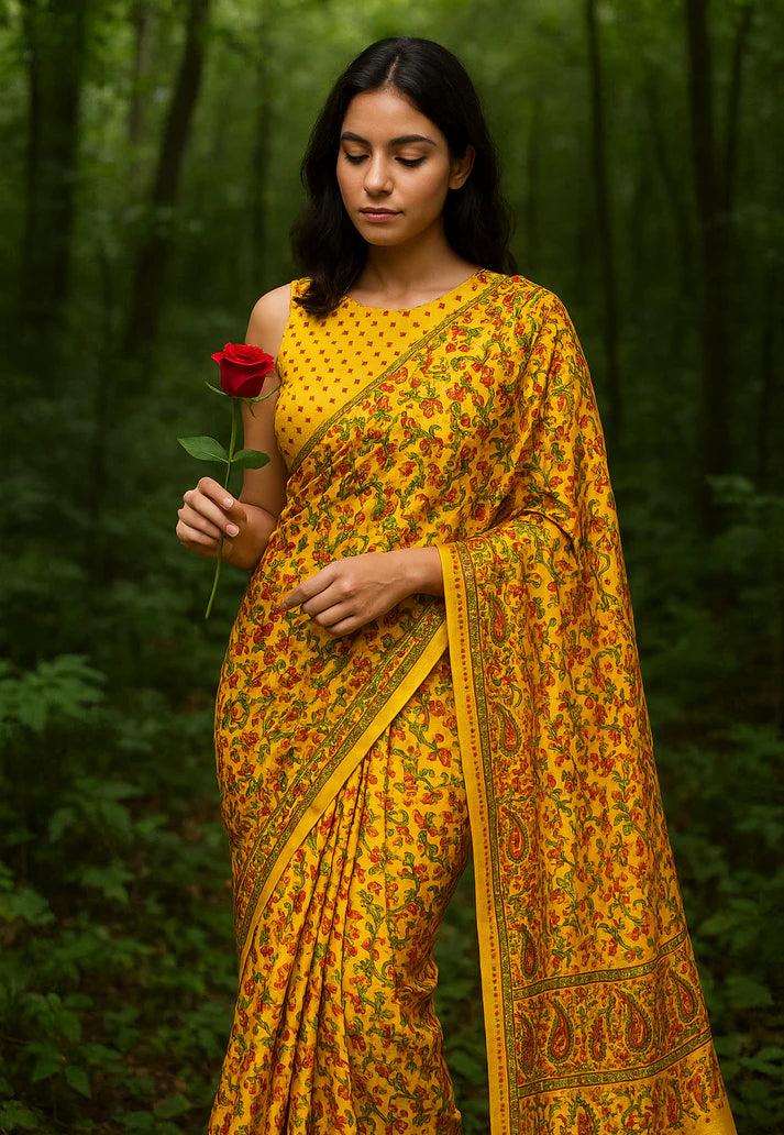 Combo of 2 Lightweight Floral Sarees with Mirror & Sequin Work | Perfect for Daily & Festive Wear