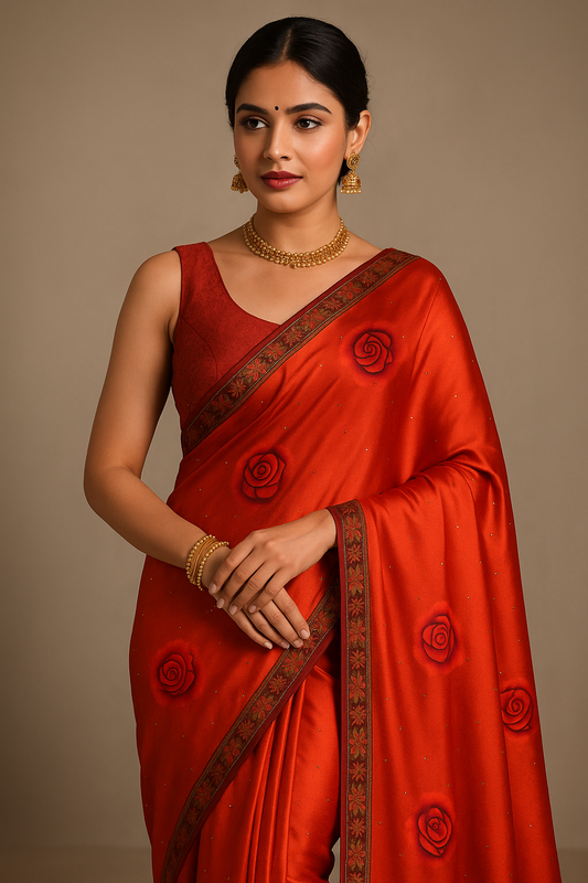 Beautiful Digital Printed Crepe Silk Saree