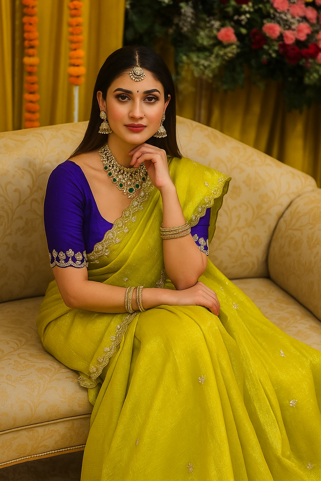 Combo of 2 Most Viral Embroidered Sarees with Moti & Cutwork Border | Premium Wedding & Party Wear Deal
