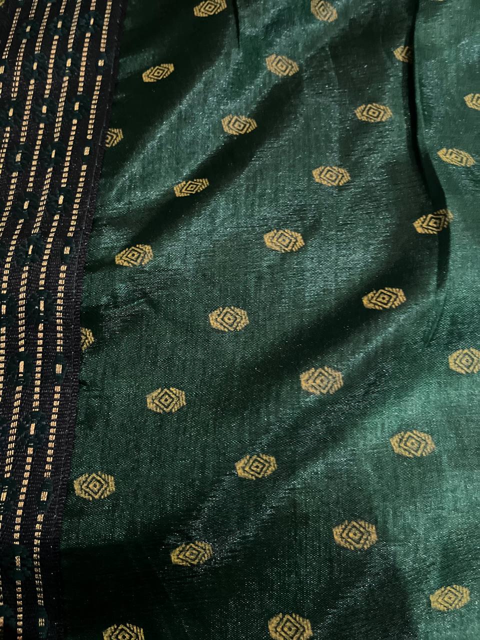 Elegant Green Vichitra Silk Saree