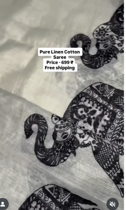 Pure Linen Cotton Saree – Elegant Comfort with Timeless Charm