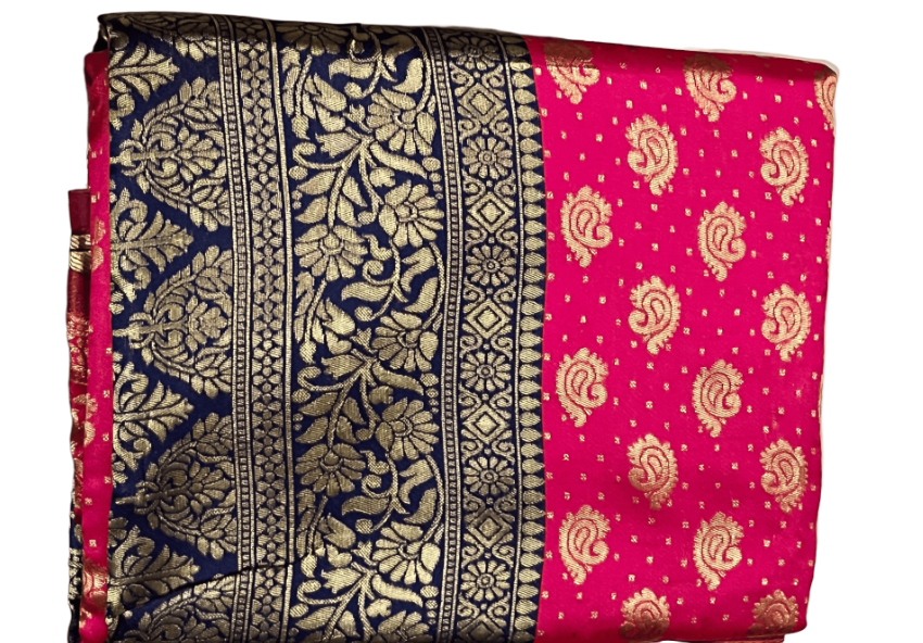 Designer Kanjeevaram Silk Saree with Golden Zari Work