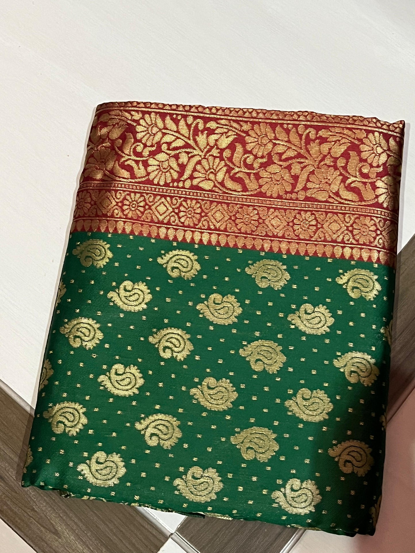 Designer Kanjeevaram Silk Saree with Golden Zari Work