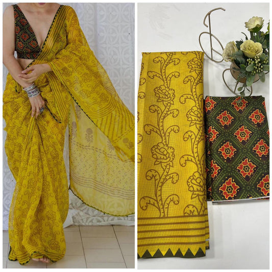 A Bollywood Collection – Sanjana Soft Munga Kota Checks Saree