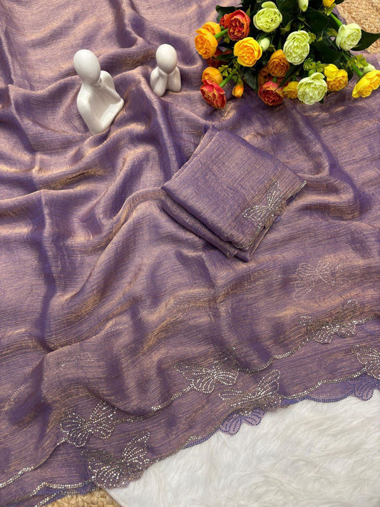 A Butterfly Concept Fandy Chiffon Silk Saree