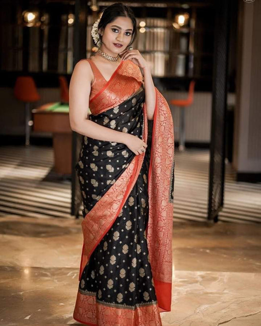 A City of Banaras – Exquisite Banarasi Semi-Georgette Silk Saree