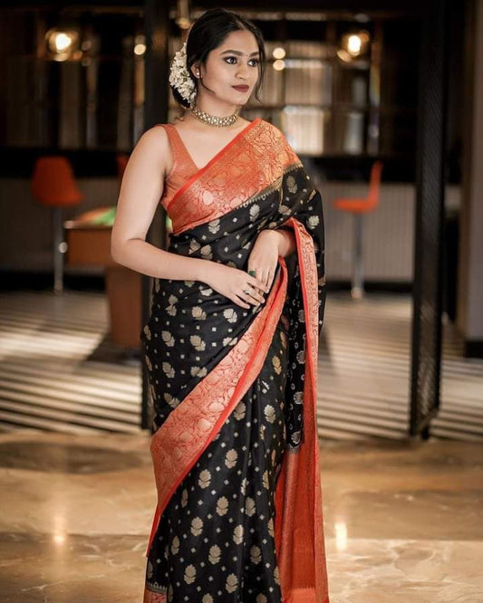 A City of Banaras – Exquisite Banarasi Semi-Georgette Silk Saree