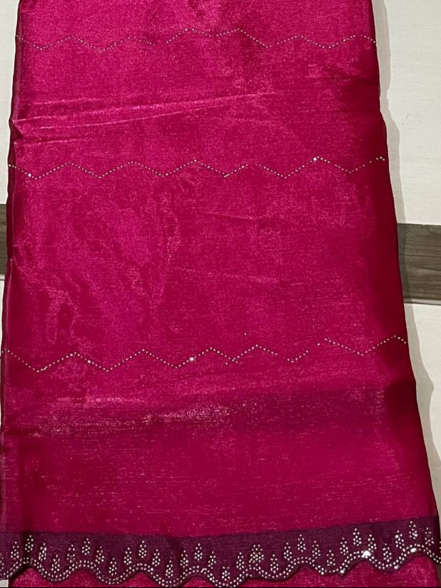 Designer Jimmy Choo Saree with Cut work border