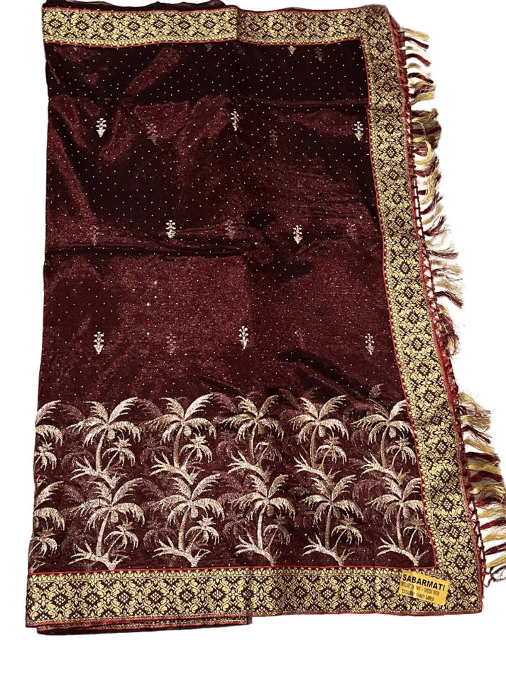 Combo of 2 Designer Twill Net Sarees with Sequin & Golden Embroidered Borders | Premium Wedding & Party Wear Deal