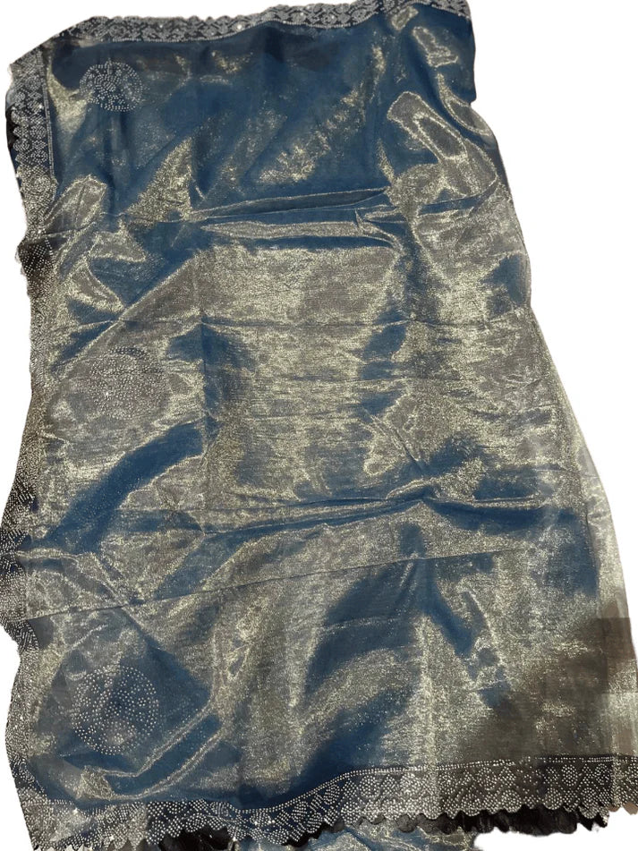 Combo of 2 Premium Twill Net Sarees with Glitter Thread Work | Party & Wedding Special