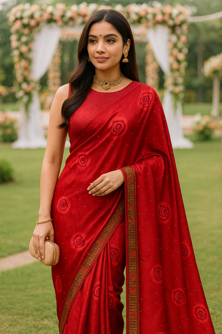 Combo of 2 Digital Printed Crepe Silk Sarees | Premium Festive, Wedding & Party Wear Deal