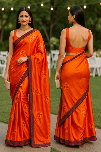 Combo of 2 Digital Printed Crepe Silk Sarees | Premium Festive, Wedding & Party Wear Deal