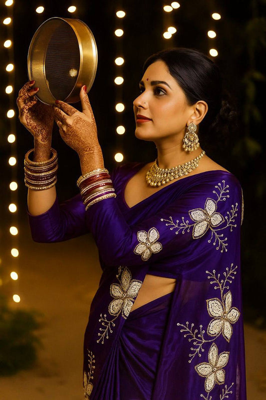 Designer Tissue Silk Saree with Dual Sequence Work & Double Scalping Border – Party & Wedding Wear, 6.3 Mtr with Blouse