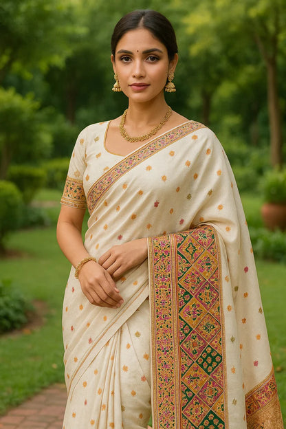 Combo of 2 Kanjeevaram Silk Sarees with Handwoven Zari | Traditional South Indian Festive & Wedding Wear Deal
