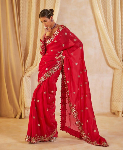 A Bollywood Blockbuster Original Mirror Work Saree