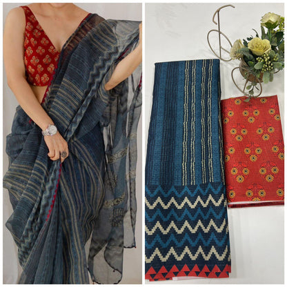 A Bollywood Collection – Sanjana Soft Munga Kota Checks Saree