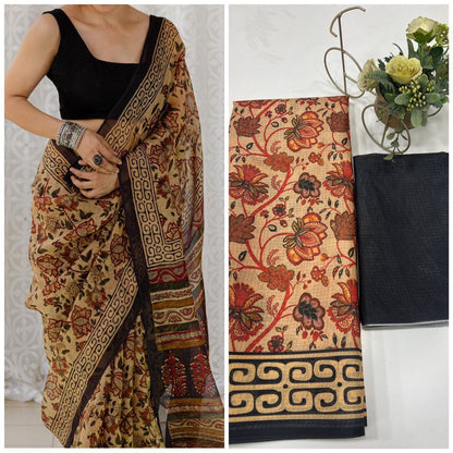 A Bollywood Collection – Sanjana Soft Munga Kota Checks Saree