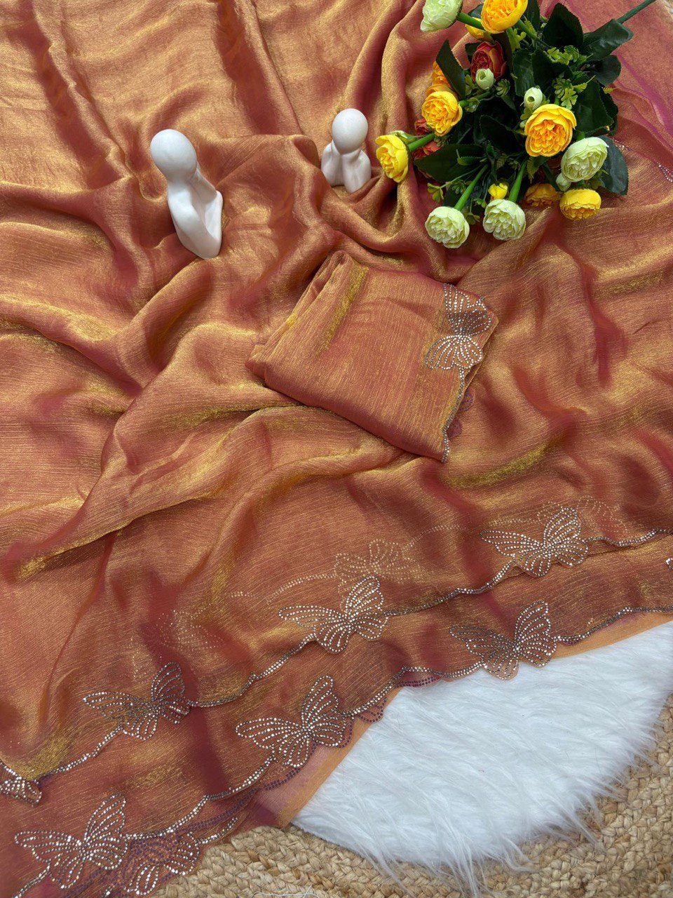 A Butterfly Concept Fandy Chiffon Silk Saree