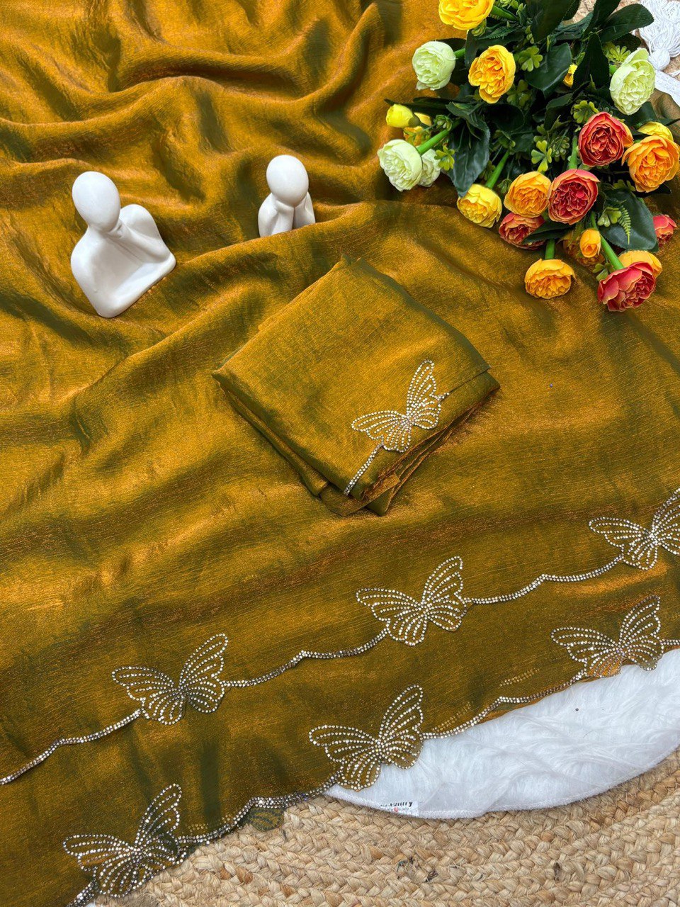 A Butterfly Concept Fandy Chiffon Silk Saree