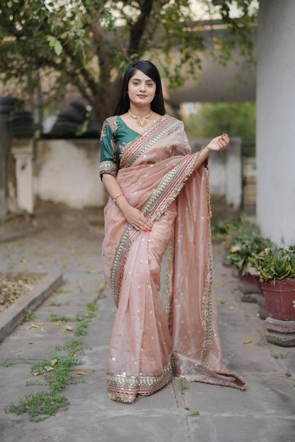 A Adorable & Most Beautiful Designer Banarasi Crush Saree