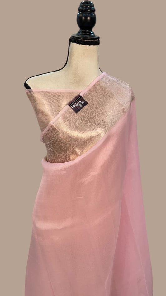 A Banarasi Dyeable Kora Organza Pure Saree