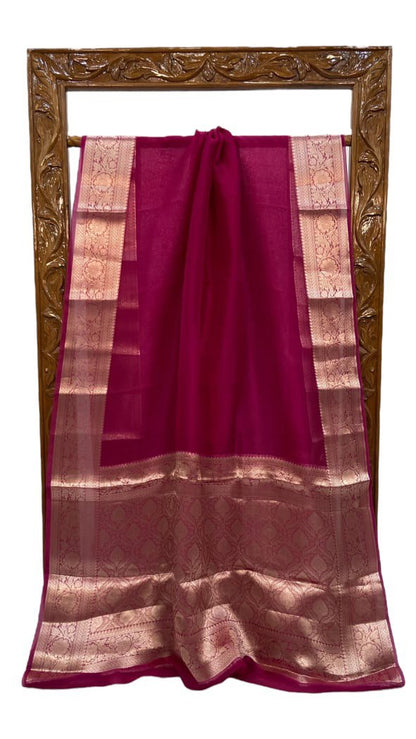 A Banarasi Dyeable Kora Organza Pure Saree