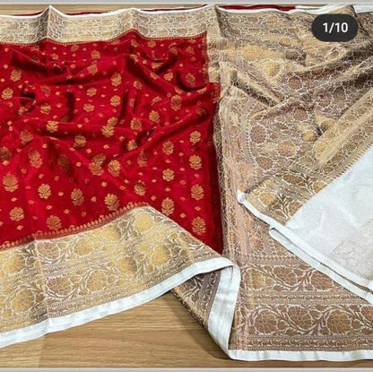 A City of Banaras – Exquisite Banarasi Semi-Georgette Silk Saree