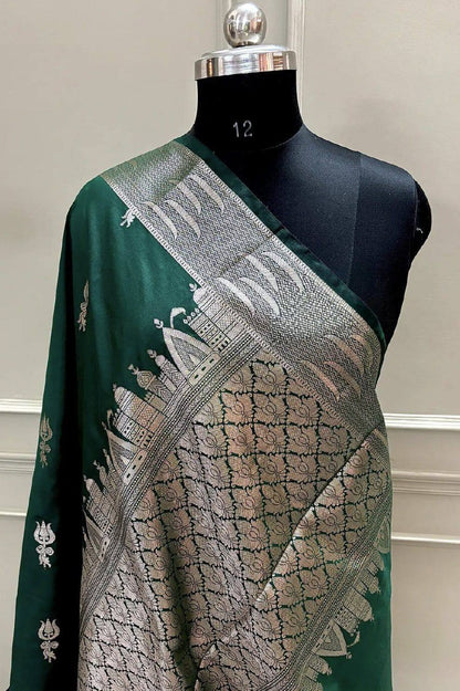 A Beautiful Premium Banarasi Ghat Design Silk Saree