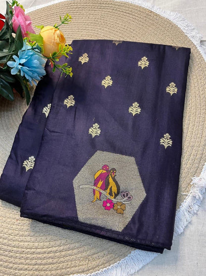 A Dazzling Russian Cotton Silk Weaving Saree