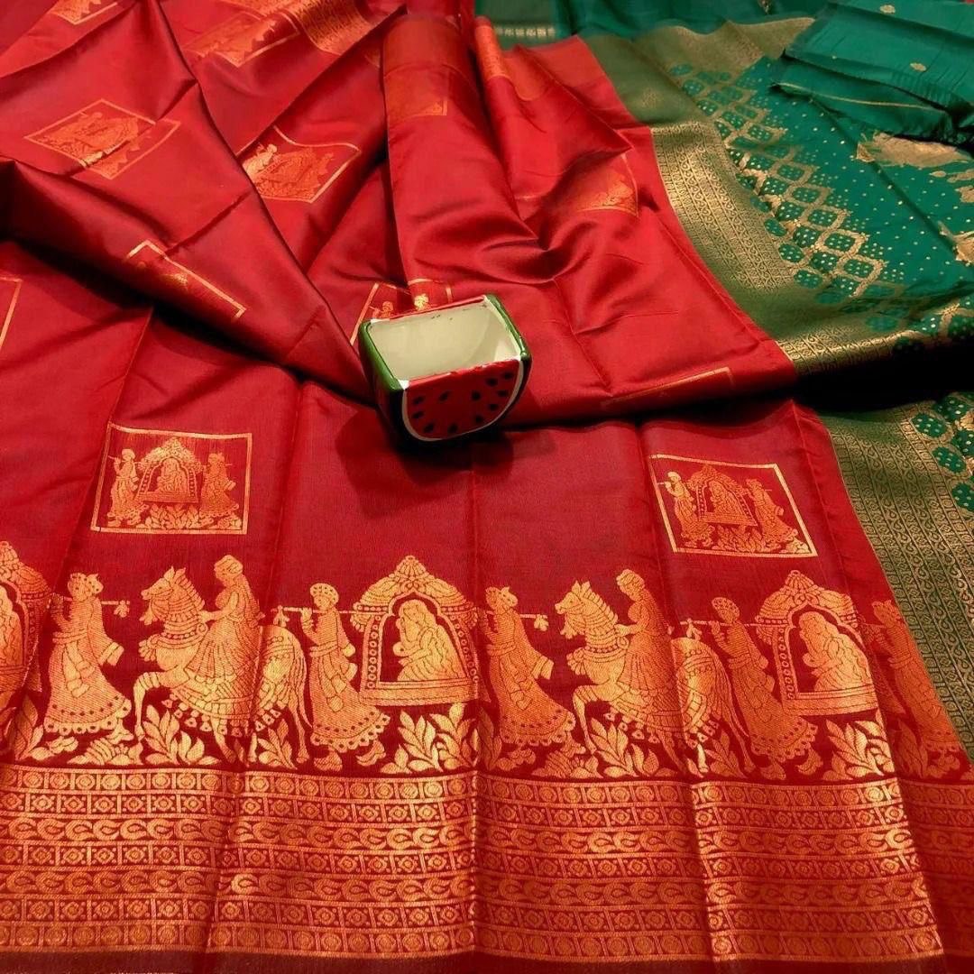 A Silk Saree – Elegant Jacquard Masterpiece