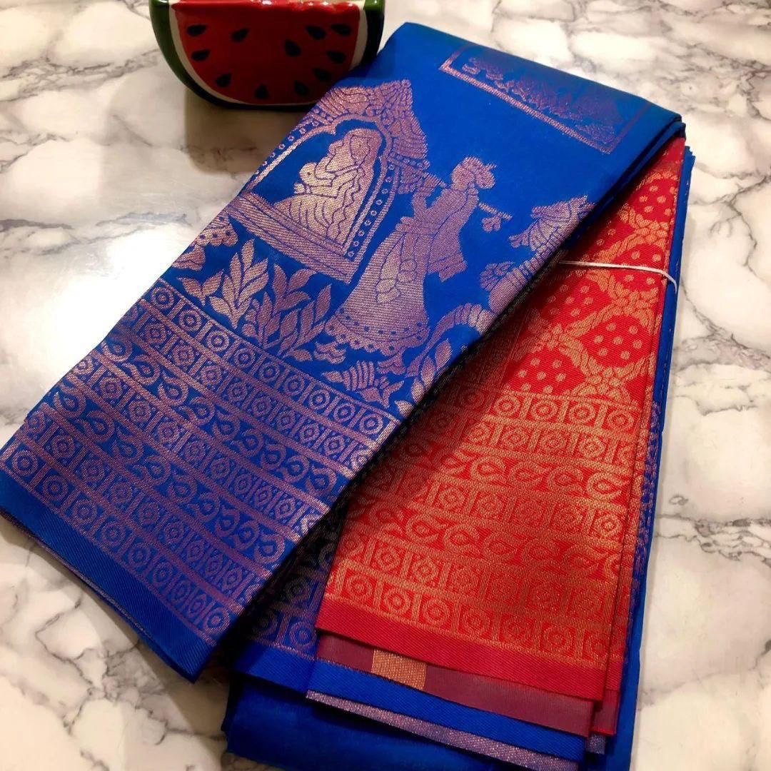 A Silk Saree – Elegant Jacquard Masterpiece