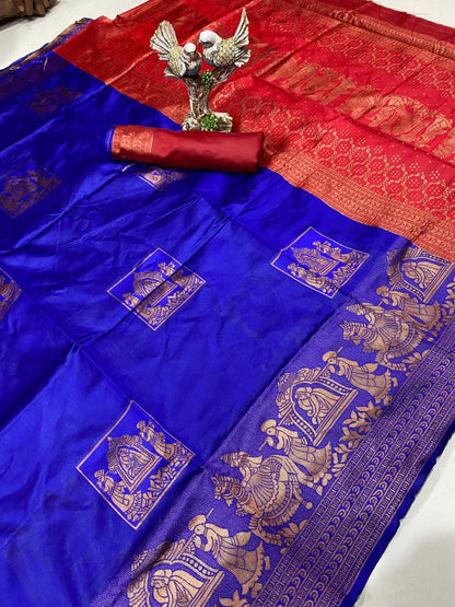 A Silk Saree – Elegant Jacquard Masterpiece
