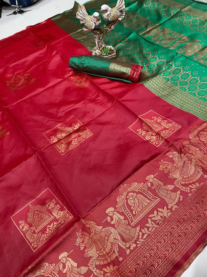 A Silk Saree – Elegant Jacquard Masterpiece