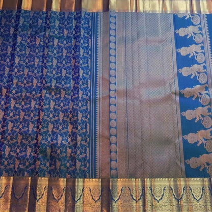 Enchanting Organic Banarasi Silk Saree – Krishna Special Design