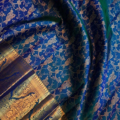 Enchanting Organic Banarasi Silk Saree – Krishna Special Design