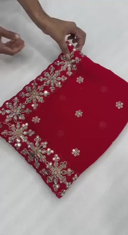 A Bollywood Blockbuster Original Mirror Work Saree