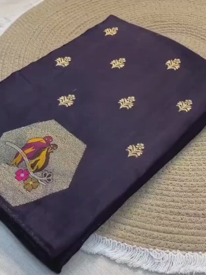 A Dazzling Russian Cotton Silk Weaving Saree
