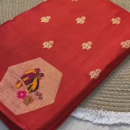 A Dazzling Russian Cotton Silk Weaving Saree