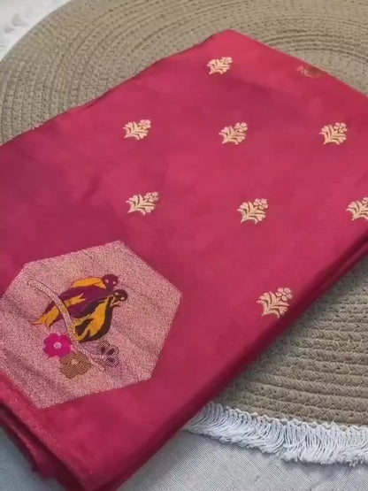 A Dazzling Russian Cotton Silk Weaving Saree