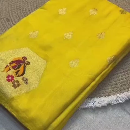 A Dazzling Russian Cotton Silk Weaving Saree