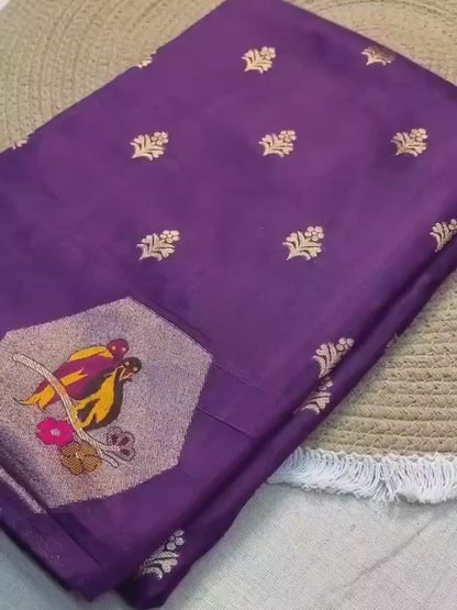 A Dazzling Russian Cotton Silk Weaving Saree